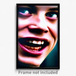 Pixel Art Poster - Classic Mouth (8 Bit Psychedelic Trippy Video Game Print)