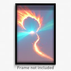 Pixel Art Poster - Flickering Rift (8 Bit Psychedelic Trippy Video Game Print)