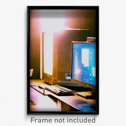 Pixel Art Poster - Tan Computer (8 Bit Psychedelic Trippy Video Game Print)