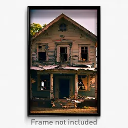 Pixel Art Poster - Tattered Counting House (8 Bit Psychedelic Video Game Print)