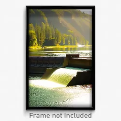 Pixel Art Poster - Humble Dam (8 Bit Psychedelic Trippy Weird Video Game Print)