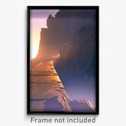 Pixel Art Poster - Realistic Promontory (8 Bit Psychedelic Video Game Print)