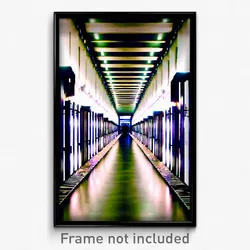Pixel Art Poster - Colossal Corridor (8 Bit Psychedelic Trippy Video Game Print)