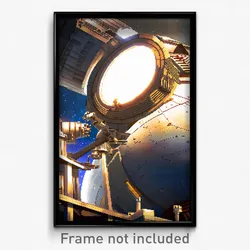 Pixel Art Poster - Complicated Observatory (8 Bit Psychedelic Video Game Print)