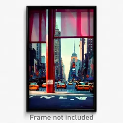 Pixel Art Poster - Impeccable New York (8 Bit Psychedelic Video Game Print)
