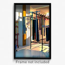 Pixel Art Poster - Accurate Drying Rack (8 Bit Psychedelic Video Game Print)