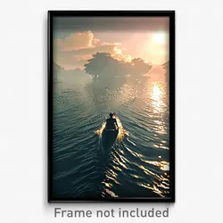 Pixel Art Poster - Remarkable Backwater (8 Bit Psychedelic Video Game Print)