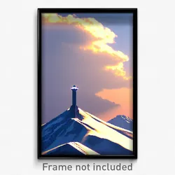 Pixel Art Poster - Detailed Summit (8 Bit Psychedelic Trippy Video Game Print)