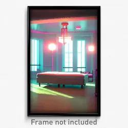 Pixel Art Poster - Pure Room (8 Bit Psychedelic Trippy Weird Video Game Print)