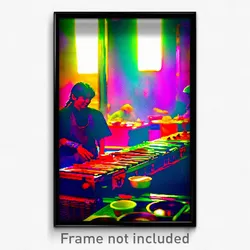 Pixel Art Poster - Vibrant Barony (8 Bit Psychedelic Trippy Video Game Print)