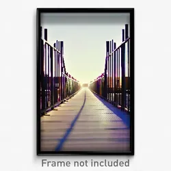 Pixel Art Poster - Thin Walkway (8 Bit Psychedelic Trippy Video Game Print)
