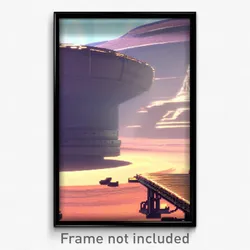 Pixel Art Poster - Metallic Mesa (8 Bit Psychedelic Trippy Video Game Print)