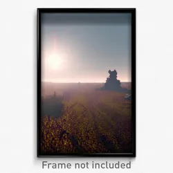 Pixel Art Poster - Lonely Battlefield (8 Bit Psychedelic Video Game Print)