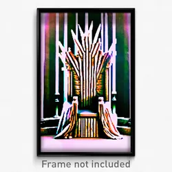 Pixel Art Poster - Extra Large Throne (8 Bit Psychedelic Video Game Print)