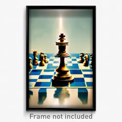Pixel Art Poster - Spectacular Chess Piece (8 Bit Psychedelic Video Game Print)
