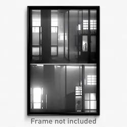 Pixel Art Poster - Colorless Gallery (8 Bit Psychedelic Trippy Video Game Print)