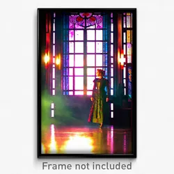 Pixel Art Poster - Dangerous Stained Glass (8 Bit Psychedelic Video Game Print)