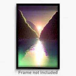 Pixel Art Poster - Thin Delta (8 Bit Psychedelic Trippy Weird Video Game Print)