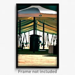 Pixel Art Poster - Far Tent (8 Bit Psychedelic Trippy Weird Video Game Print)