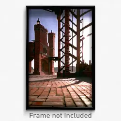 Pixel Art Poster - Tremendous Brickyard (8 Bit Psychedelic Video Game Print)
