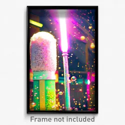 Pixel Art Poster - Bubbly Post (8 Bit Psychedelic Trippy Weird Video Game Print)
