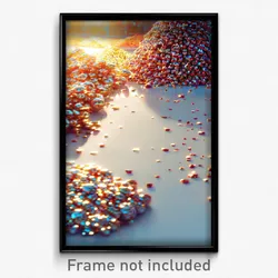 Pixel Art Poster - Polished Heap (8 Bit Psychedelic Trippy Video Game Print)