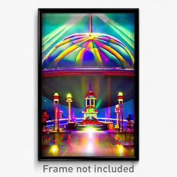 Pixel Art Poster - Crazy Dome (8 Bit Psychedelic Trippy Weird Video Game Print)
