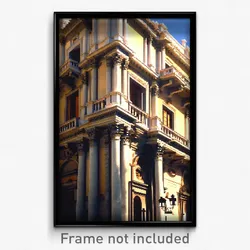Pixel Art Poster - Hard To Find Italian Architecture (8 Bit Video Game Print)
