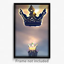 Pixel Art Poster - Gloomy Crown (8 Bit Psychedelic Trippy Video Game Print)