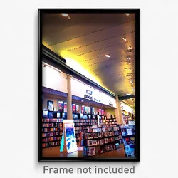 Pixel Art Poster - Electric Book Store (8 Bit Psychedelic Video Game Print)