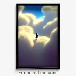 Pixel Art Poster - Fluffy Void (8 Bit Psychedelic Trippy Weird Video Game Print)