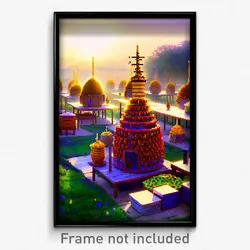 Pixel Art Poster - Exotic Apiary (8 Bit Psychedelic Trippy Video Game Print)