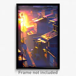 Pixel Art Poster - Normal Slum (8 Bit Psychedelic Trippy Weird Video Game Print)