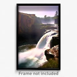 Pixel Art Poster - Coarse Falls (8 Bit Psychedelic Trippy Video Game Print)