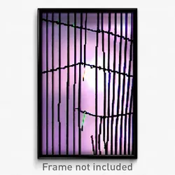 Pixel Art Poster - Digital Wire Frame Roost (8 Bit Psychedelic Video Game Print)