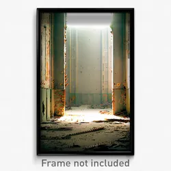 Pixel Art Poster - Abandoned Wall (8 Bit Psychedelic Trippy Video Game Print)