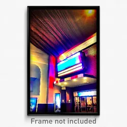Pixel Art Poster - Amazing Movie Theatre (8 Bit Psychedelic Video Game Print)