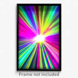 Pixel Art Poster - Multicolored Hyperspace (8 Bit Psychedelic Video Game Print)