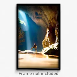 Pixel Art Poster - Clear Cave (8 Bit Psychedelic Trippy Weird Video Game Print)