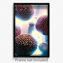 Pixel Art Poster - Spherical Heap (8 Bit Psychedelic Trippy Video Game Print)