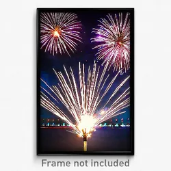 Pixel Art Poster - Unsightly Fireworks (8 Bit Psychedelic Video Game Print)