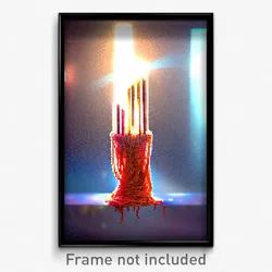 Pixel Art Poster - Brilliant Spaghetti (8 Bit Psychedelic Video Game Print)