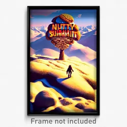 Pixel Art Poster - Nutty Summit (8 Bit Psychedelic Trippy Video Game Print)