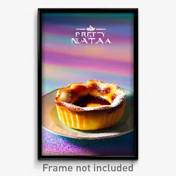 Pixel Art Poster - Far Pastel De Nata (8 Bit Psychedelic Video Game Print)