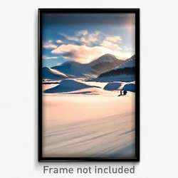 Pixel Art Poster - Gracious Snowfields (8 Bit Psychedelic Video Game Print)