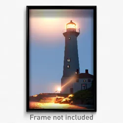 Pixel Art Poster - Humble Lighthouse (8 Bit Psychedelic Trippy Video Game Print)