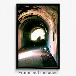 Pixel Art Poster - Tattered Tunnel (8 Bit Psychedelic Trippy Video Game Print)