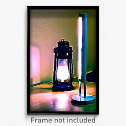 Pixel Art Poster - Cold Lamp (8 Bit Psychedelic Trippy Weird Video Game Print)