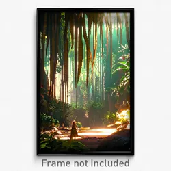 Pixel Art Poster - Thin Jungle (8 Bit Psychedelic Trippy Weird Video Game Print)
