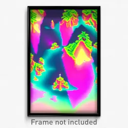 Pixel Art Poster - Kaleidoscopic Archipelago (8 Bit Video Game Print)